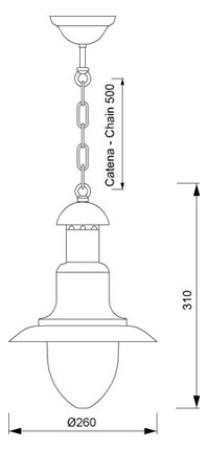 Verchromte Fischermanns Lampe  Ø 26 cm