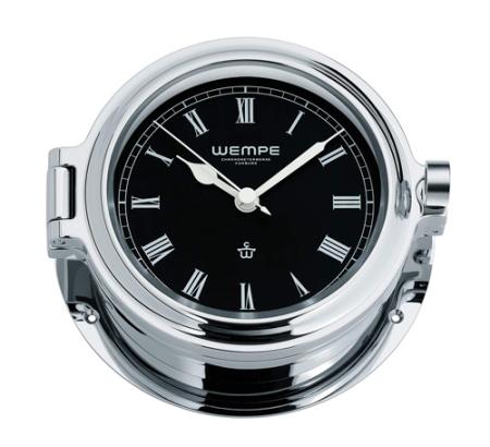 WEMPE Serie REGATTA - Uhr mit römischen Ziffern Ø 140 mm - verchromt - römische Ziffern
