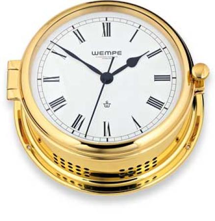 WEMPE Quartz-Glasenuhr Ø 185 mm - Messing