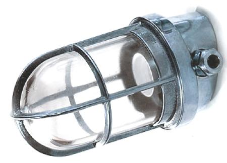 Verchromte Gitterlampe als Wandleuchte