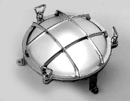 Verchromte Gitterlampe rund - Ø 175 mm - mit Fuß
