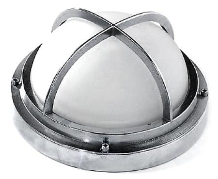 Verchromte Lampe mit Gitter Ø 24 cm