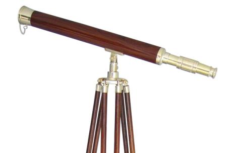 Preview: Standteleskop mit Holz-Tubus, kleine Ausführung Preview: Standteleskop mit Holz-Tubus, kleine Ausführung