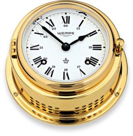 WEMPE Glasenuhr Ø 150 mm - römische Ziffern