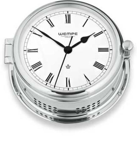 WEMPE Quartz-Glasenuhr Ø 185 mm - verchromt