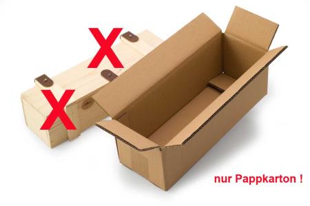 Versandkarton für Flaschenpost-Holzkiste