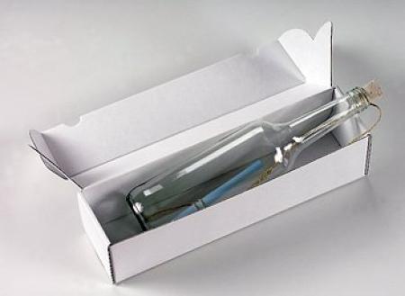 Flaschenpost - aus Glas 700 ccm - in weißem Karton