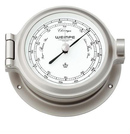 Vernickeltes WEMPE Barometer Ø 120 mm