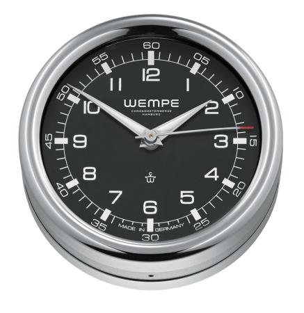 WEMPE Serie Pilot III - Uhr Ø 100 mm - schwarzes Zifferblatt