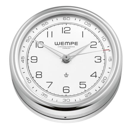 WEMPE Serie Pilot V - Uhr Ø 100 mm - weisses Zifferblatt