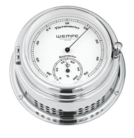 WEMPE Thermo- Hygrometer Ø 150 mm - Verchromt