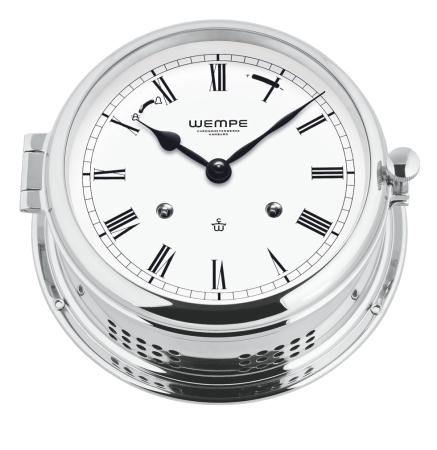 WEMPE Mechanische Glasenuhr Ø 185 mm - verchromt