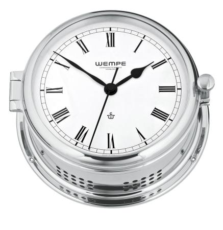 WEMPE Tidenuhr mit Tiden-Anzeige Ø 185 mm - verchromt