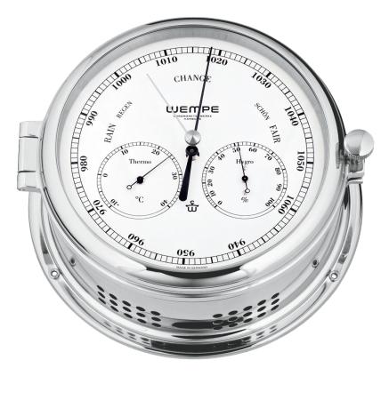 WEMPE Comfortmeter mit Barometer Ø 185 mm - verchromt