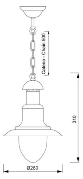 Verchromte Fischermanns Lampe  Ø 26 cm