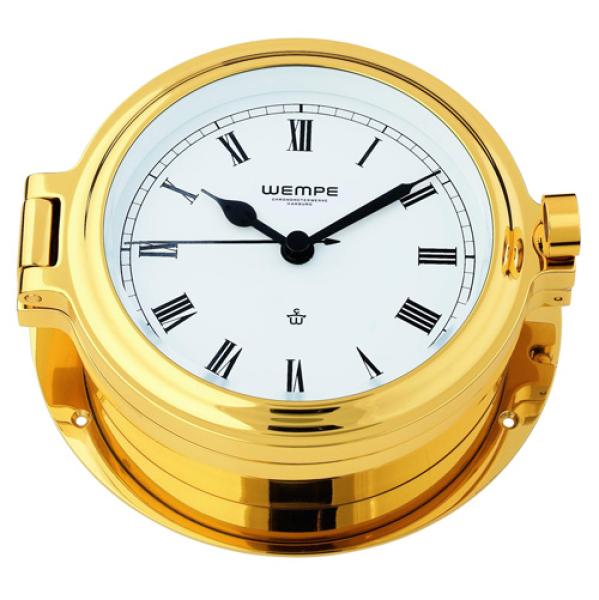 WEMPE Bullaugenuhr Ø 140 mm - römische Ziffern