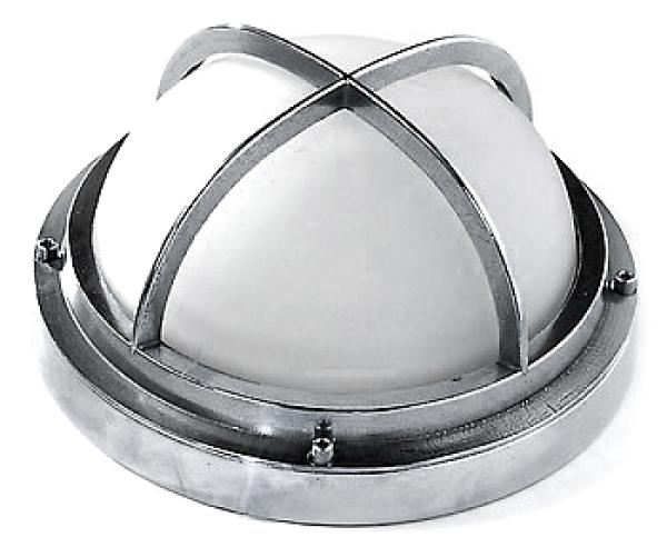 Verchromte Lampe mit Gitter Ø 24 cm