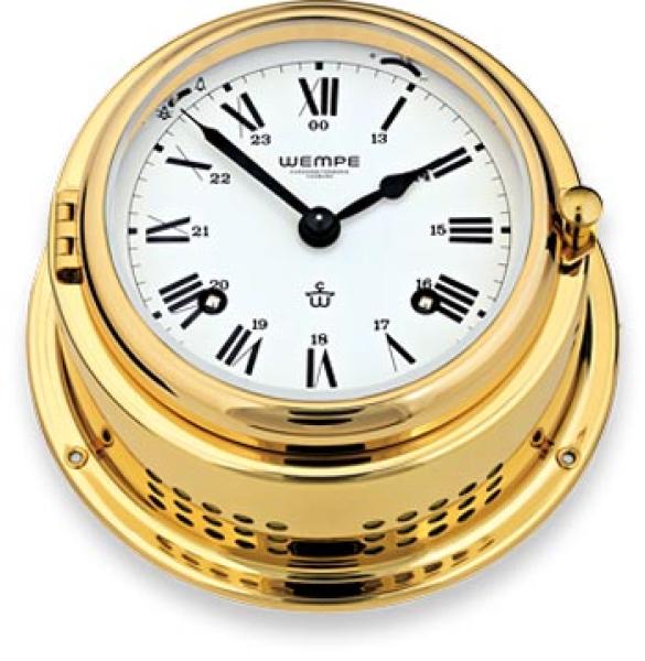 WEMPE Glasenuhr Ø 150 mm - römische Ziffern