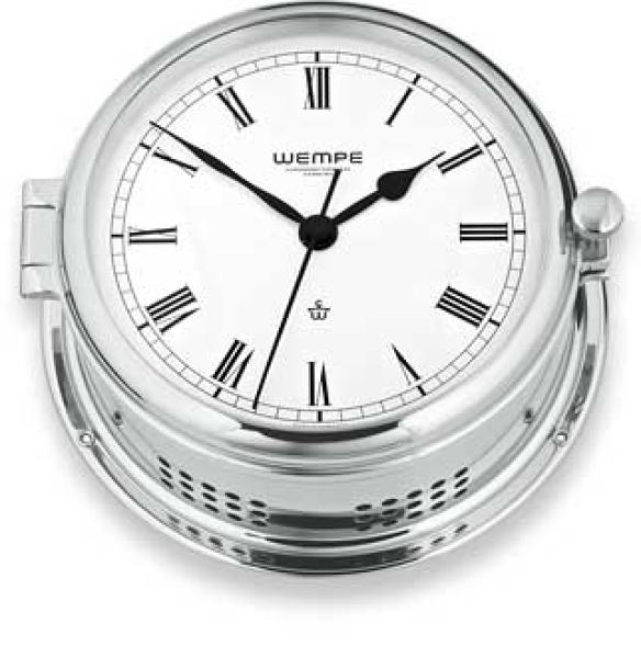 WEMPE Quartz-Glasenuhr Ø 185 mm - verchromt