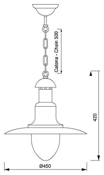 Fischermanns Lampe Ø 45 cm - Messing