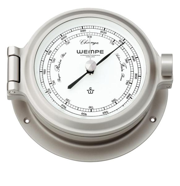 Vernickeltes WEMPE Barometer Ø 120 mm