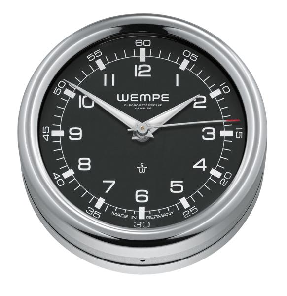 WEMPE Serie Pilot III - Uhr Ø 100 mm - schwarzes Zifferblatt