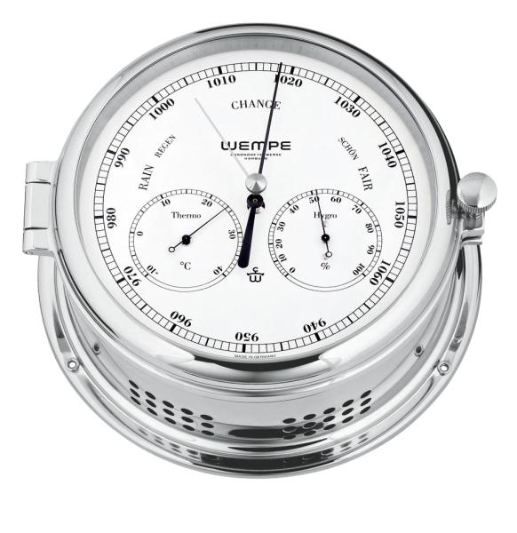 WEMPE Comfortmeter mit Barometer Ø 185 mm - verchromt