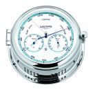 WEMPE Comfortmeter mit Barometer Ø 185 mm - verchromt- Zifferblatt blau abgesetzt
