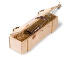 Flaschenpost  - aus Glas 700 ccm - mit Holzkiste (hell)